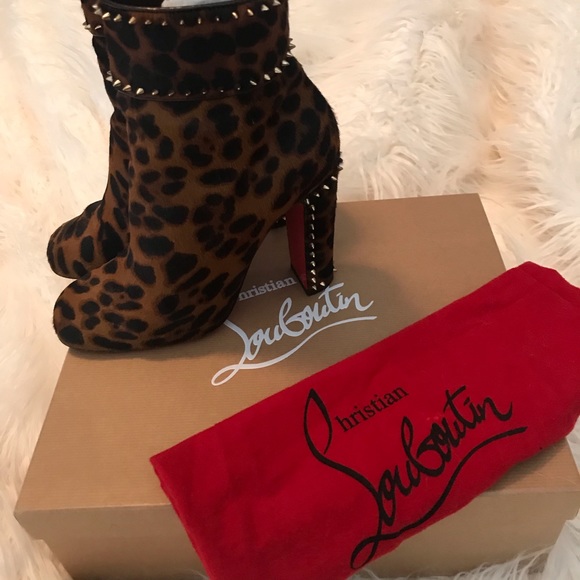 louboutin cheetah booties